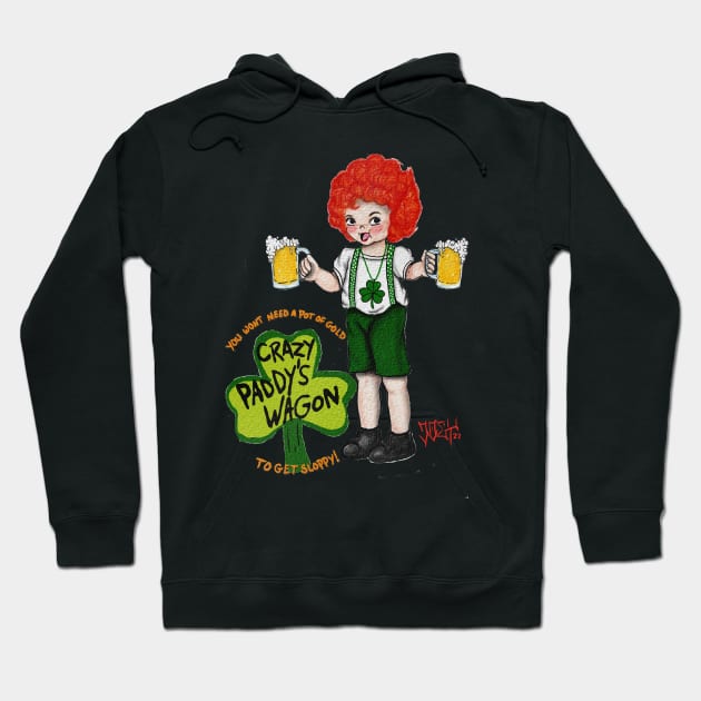 Crazy Paddy Kewpie Hoodie by Art Vandalism Ink